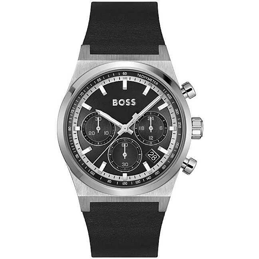 Hugo Boss Kell BOSS 1514218. Kvarts, must värv. Meestele.