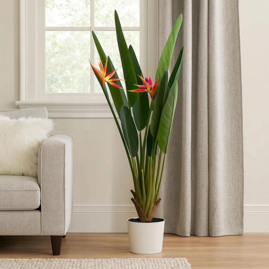 Home Styling Collection Artificial plant in sand-colored pot ORNO, Ø 65 x 120 cm – 2