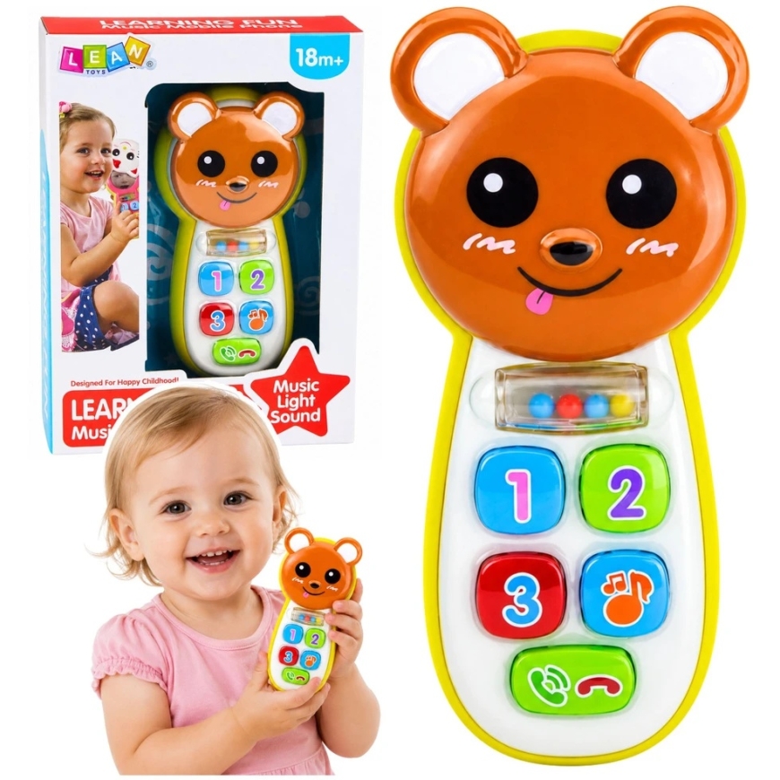 Lean Toys Interaktīvais tālrunis 15.5 x 8.5 x 4 cm – 2