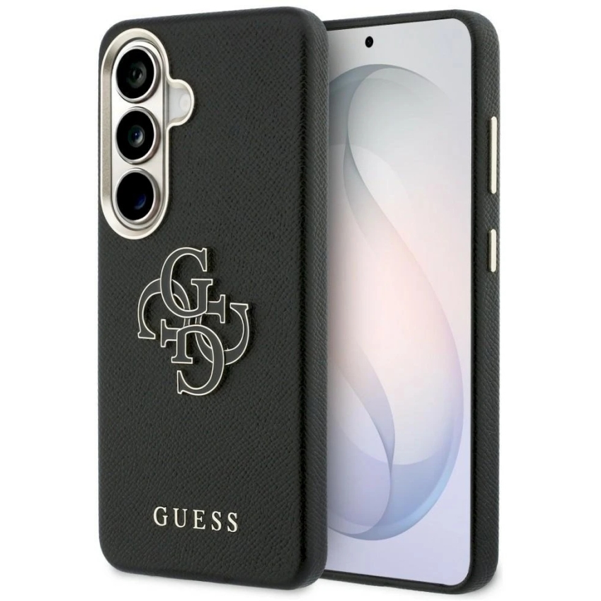 Guess PU 4G Resin Metal Logo maciņš Samsung Galaxy S26+ melnā krāsā – 2