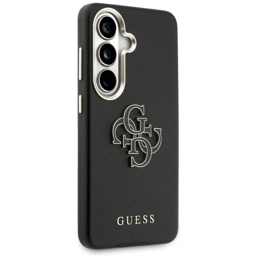 Guess PU 4G Resin Metal Logo -kotelo Samsung Galaxy S26+:lle mustana – 5