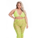 Pink Lipstick Lingerie Rožinė Lipstick Lingerie ALL ABOUT LEAF BRA SET GRN, PLUS SIZE