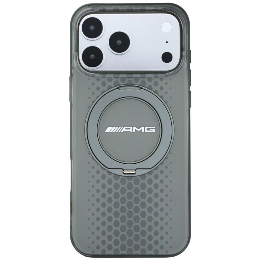 Mercedes AMG IML kaksikerroksinen Urban Line kotelo renkaalla ja telineellä MagSafe iPhone 18 Pro Max / 17 Pro Max:lle – harmaa – 4