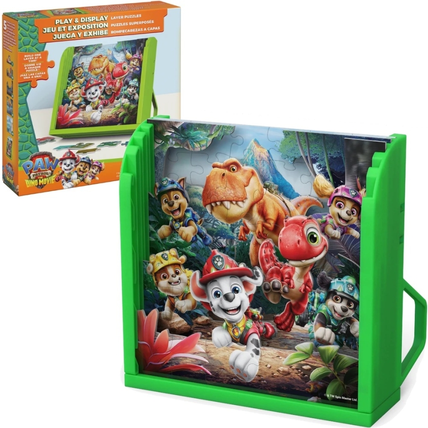 Sm Games Palapelit Paw Patrol ja dinosauruselokuva 5 3D palapeli 125 kpl + pohja – 4