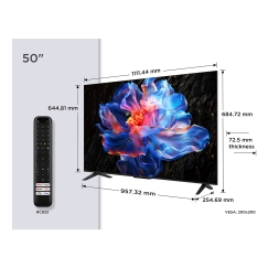 TCL P6K 50P6K televizorius 127 cm (50") 4K Ultra HD Smart TV „Wi-Fi“ Metalinis