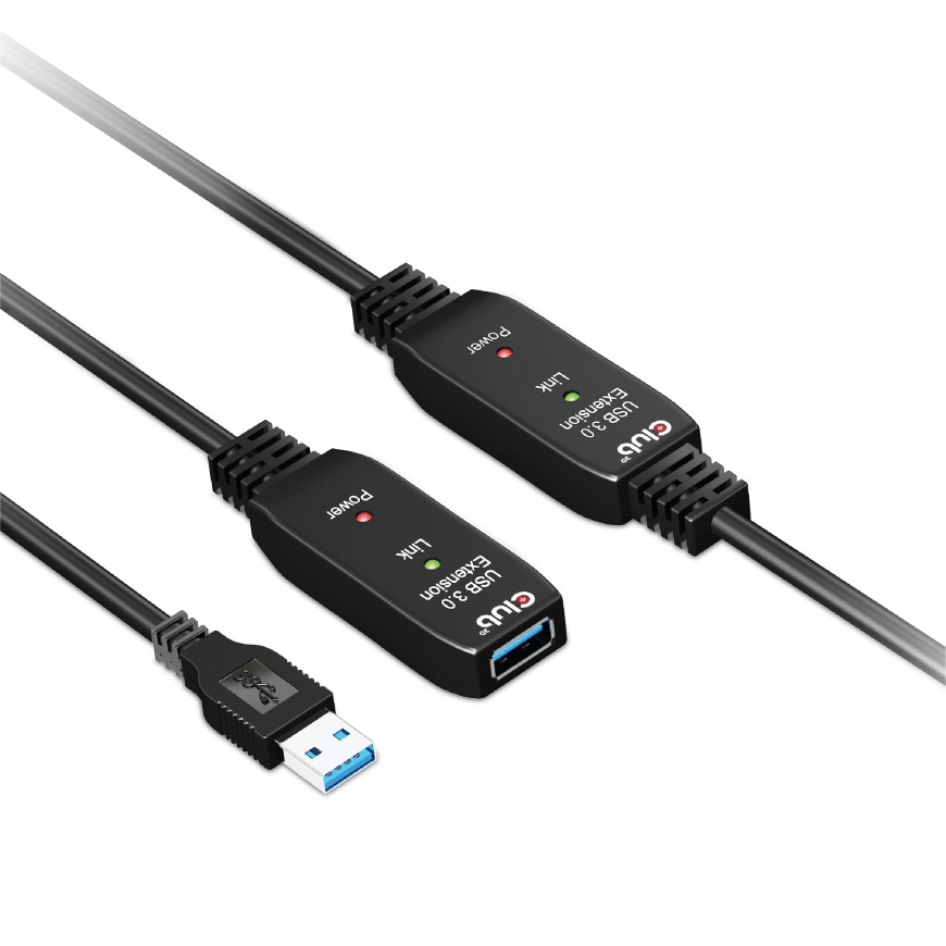 CLUB3D CAC-1405 USB kabelis USB 3.2 Gen 2 (3.1 Gen 2) 10 m USB A 5 Gbit/s Melns