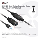 CLUB3D CAC-1405 USB kabelis USB 3.2 Gen 2 (3.1 Gen 2) 10 m USB A 5 Gbit/s Melns