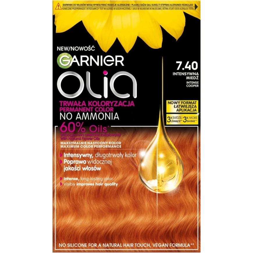 Garnier Olia pysyvä hiusväri 7.40 Intensiivinen kuparin sävy – 2