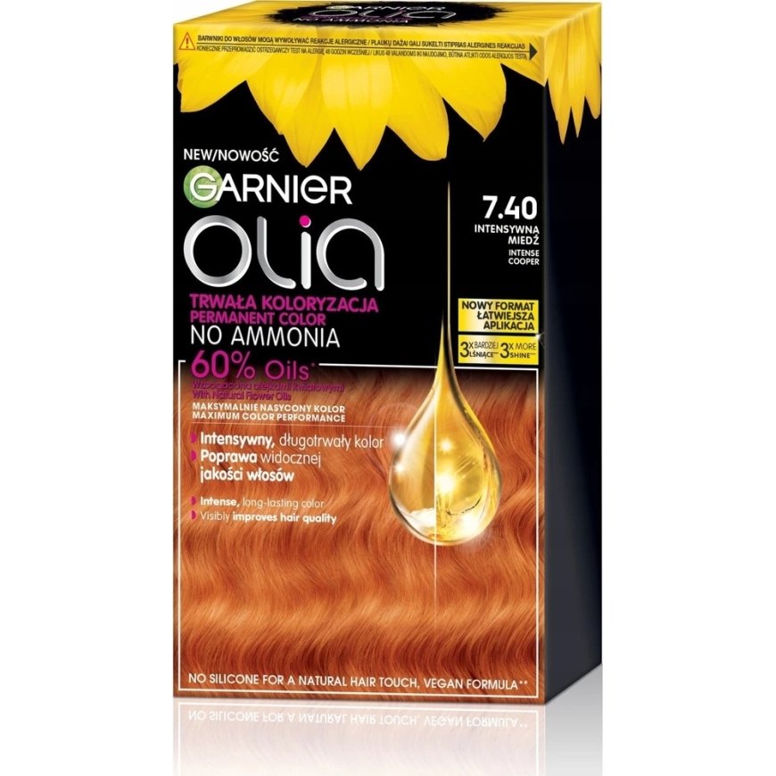 Garnier Olia püsiv juuksevärv 7.40 Intensiivne vasktoon – 5