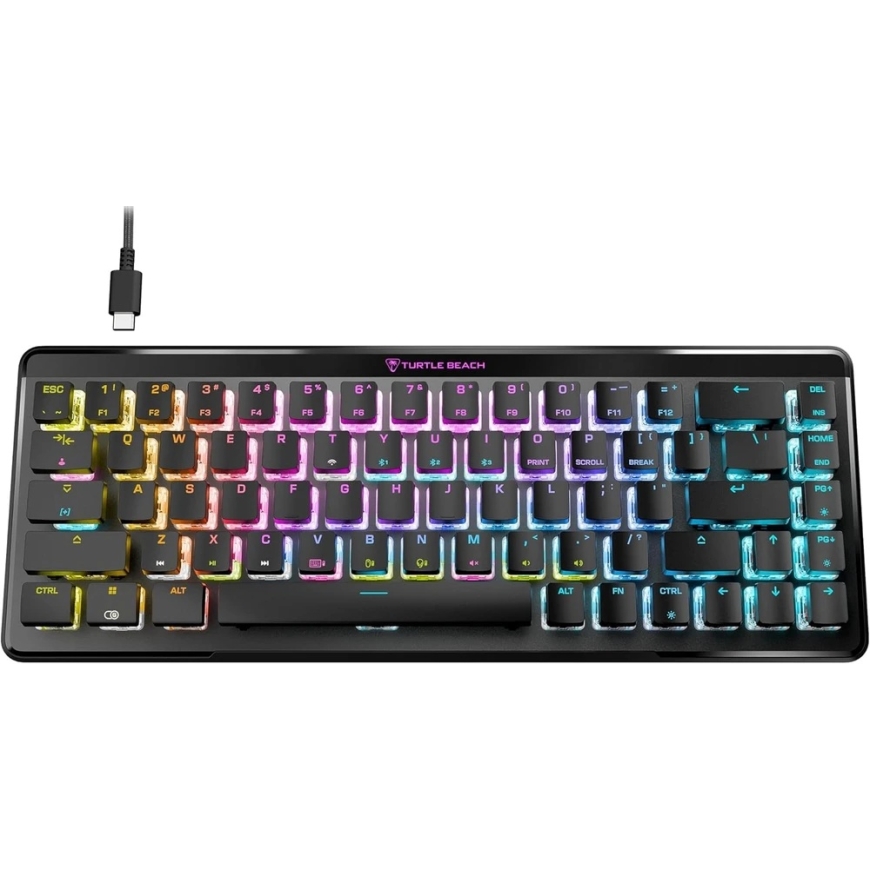 Turtle Beach Vulcan II Mini Air 65% juoda laidinė mechaninė klaviatūra (Raudona switch, US)