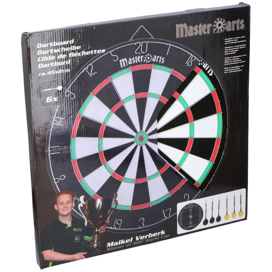 Master Darts Double-Sided Dartboard with Darts, 45 cm + 6 pcs Darts – 3