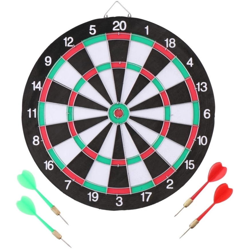 Master Darts Divpusēja smēķēšanas mērķis ar bultām, 45 cm + 6 gab. bultu – 5