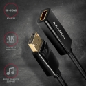 Axagon RVD-HI14N vaizdo kabelio adapteris 0,18 m DisplayPort HDMI Juoda Axagon RVD-HI14N vaizdo kabelio adapteris 0,18 m DisplayPort HDMI Juoda