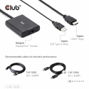 CLUB3D CAC-1335 video kabeļu aksesuārs 1 m HDMI + USB DisplayPort Melns