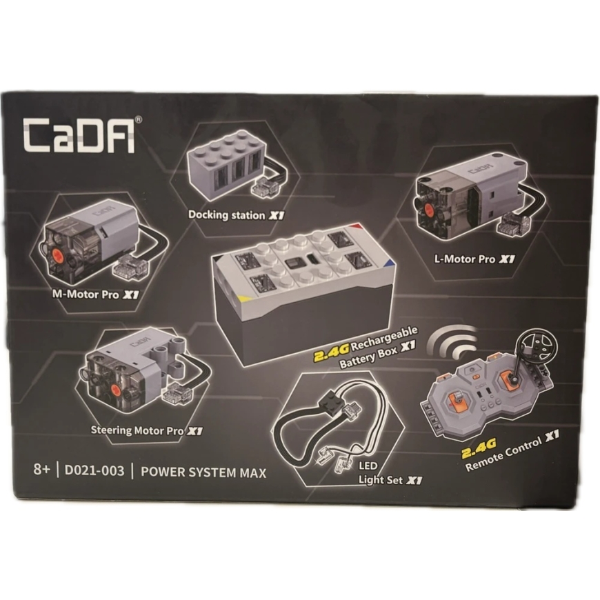 „CaDA Blocks Power System MAX“ puldiga juhtimise sõiduki jõu komplekt D021-003 – 2