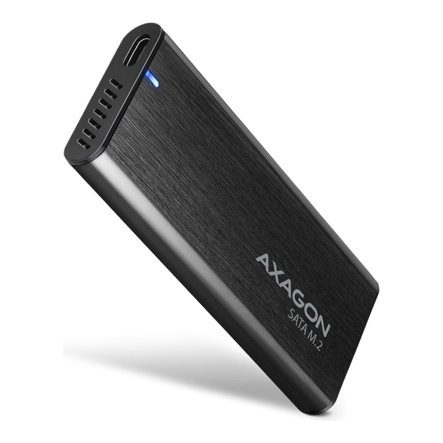 Axagon EEM2-SBC externes Gehäuse für M.2 SSDs USB-C 3.2 Gen 2 - schwarz SSD-kotelo Musta