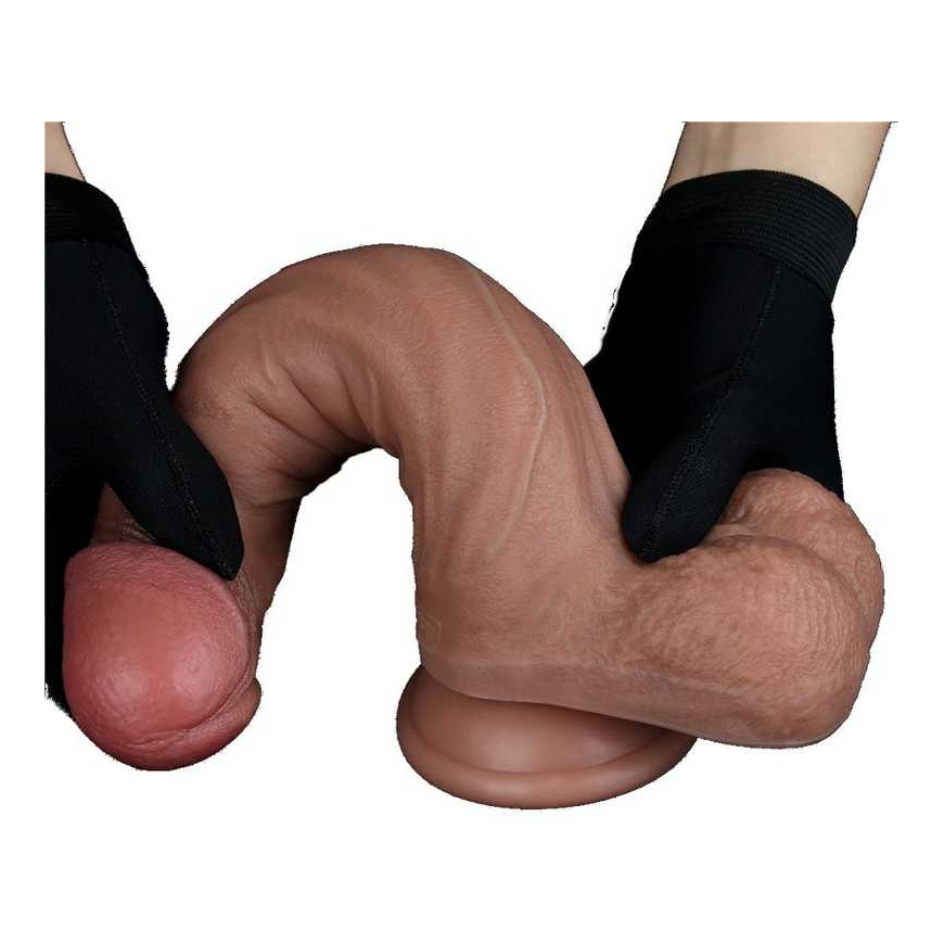 LoveToy 9 colių dvisluoksnis silikoninis varpa – 3