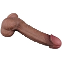 LoveToy 9 colių dvisluoksnis silikoninis varpa