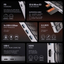 Axagon HMC-KB-PT dokstacija Vadu USB 3.2 Gen 1 (3.1 Gen 1) Type-C Pelēks Axagon HMC-KB-PT dokstacija Vadu USB 3.2 Gen 1 (3.1 Gen 1) Type-C Pelēks