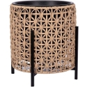 Home4You WICKER Planter with Stand 39x39xH42cm, Light Brown Color