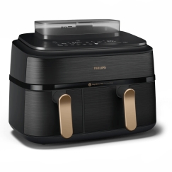 Philips 5000 series NA552/00 gruzdintuvė Dvigubas 9 L Autonominės 2750 W Karšto oro gruzdintuvė Juod