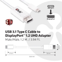 CLUB3D USB 3.1 Type C Cable to DisplayPort 1.2 UHD Adapter CLUB3D USB 3.1 Type C Cable to DisplayPort 1.2 UHD Adapter