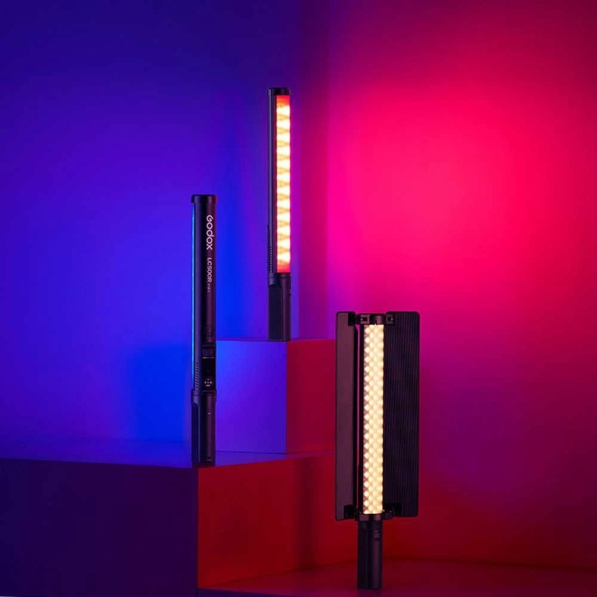 Apšvietimo Įranga - Godox LED LC500R Mini Light Tube RGB (2500K-8500K, 1580 lux) – 2