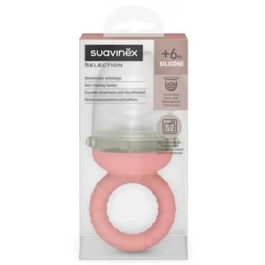 SUAVINEX SILIKONINIS KŪDIKIŲ MAITINTUVAS, NUO 6 MĖN., ROSE – 3