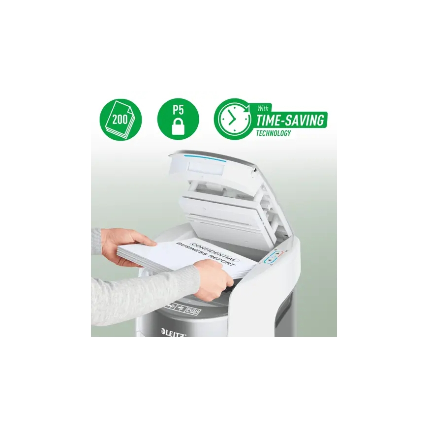 Leitz 80390000 измельчитель бумаги Микро-поперечная резка 55 dB 22,5 cm Белый – 2