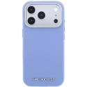 Karl Lagerfeld Textured Leather Extended Logo MagSafe Case for iPhone 17 Pro / 18 Pro - Blue