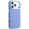 Karl Lagerfeld Teksturētas Ādas Pagarināta Logo MagSafe Lietotne iPhone 17 Pro / 18 Pro - Zila