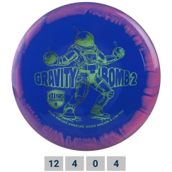 Diskgolfkiekko Distance Driver S-LINE HORIZON PD2 Gravity Bomb 2 Sininen/Ruosa