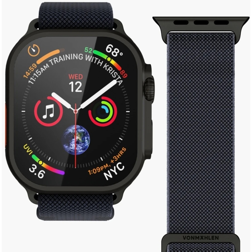 Vonmählen Classic Nylon Loop 44, 45, 46, 49mm One Size, Navy Juodas – 5