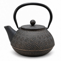 Zyle Cast Iron Teapot with Strainer, ZY655CK, 1.3 L