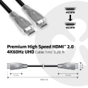 CLUB3D Premium High Speed HDMI™ 2.0 4K60Hz UHD Cable 1 m/ 3.28 ft CLUB3D Premium High Speed HDMI™ 2.0 4K60Hz UHD Cable 1 m/ 3.28 ft