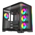 "Rampage LYRON" gaming PC case, "Mid Tower", 7 fans, ARGB, PWM, black "Rampage LYRON" gaming PC case, "Mid Tower", 7 fans, ARGB, PWM, black