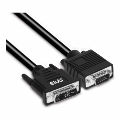 CLUB3D DVI-A TO VGA CABLE M/M 3m/ 9.8ft 28 AWG Musta