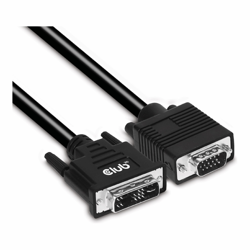 CLUB3D DVI-A TO VGA CABLE M/M 3m/ 9.8ft 28 AWG Juoda