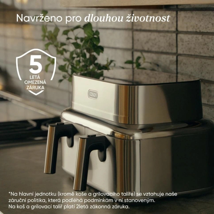 Cosori Iconic Dual 8,6l nerūsējošā tērauda frīmkūka – 3