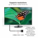 CLUB3D DVI-A TO VGA CABLE M/M 3m/ 9.8ft 28 AWG Melns CLUB3D DVI-A TO VGA CABLE M/M 3m/ 9.8ft 28 AWG Melns