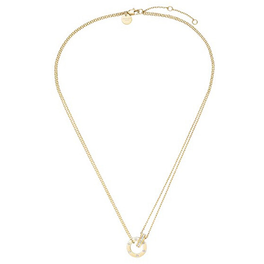 Rosefield kullatud kaelakee Swarovski kristallidega "Love Connection" JNLCG-J1315