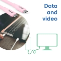 CLUB3D USB C cable pink CLUB3D USB C cable pink