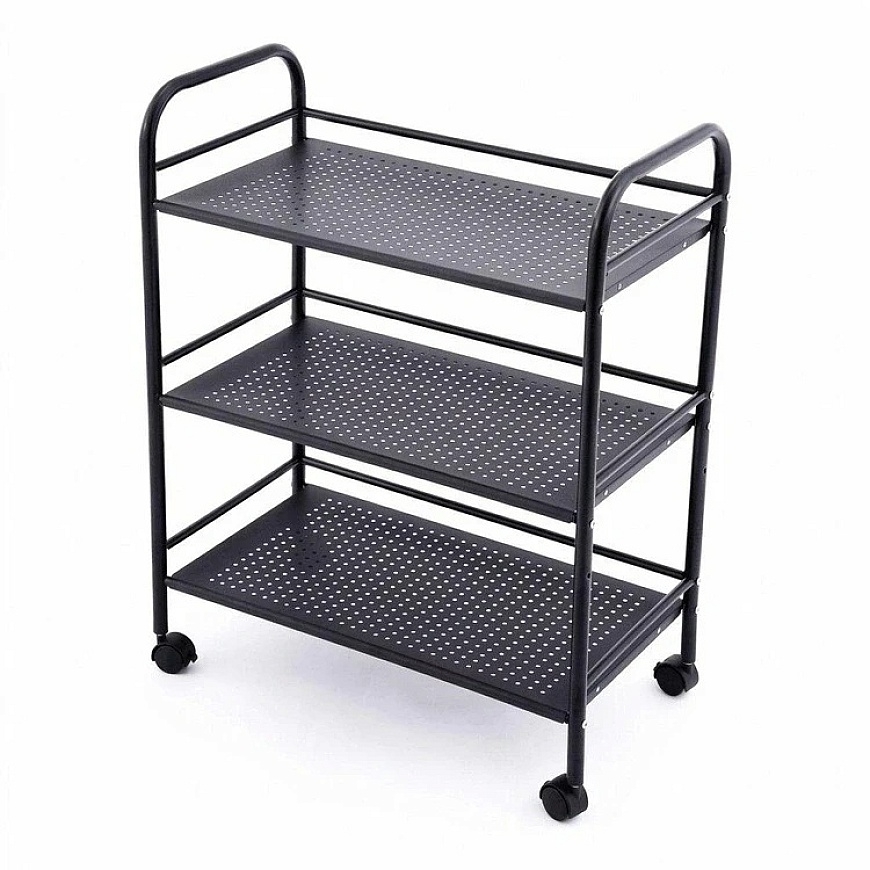 ATL DA679 Vežimėlio stalas ant ratukų, juodas, 50x30x75 – 2