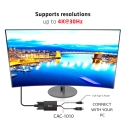 CLUB3D cac-1010 Displayport/usb DVI-I Daul link Juoda, Balta CLUB3D cac-1010 Displayport/usb DVI-I Daul link Juoda, Balta