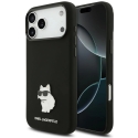 Чехол Karl Lagerfeld Silicone Choupette Metal Pin для iPhone 18 Pro Max / 17 Pro Max черный