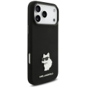 Чехол Karl Lagerfeld Silicone Choupette Metal Pin для iPhone 18 Pro Max / 17 Pro Max черный