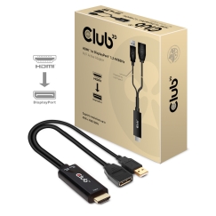 CLUB3D CAC-1331 видео кабель адаптер 0,25 m HDMI DisplayPort Черный