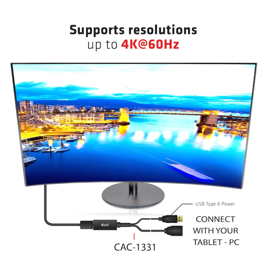 CLUB3D CAC-1331 videokaabliadapter 0,25 m HDMI DisplayPort Must – 4