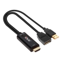 CLUB3D CAC-1331 videokaapeli-adapteri 0,25 m HDMI DisplayPort Musta CLUB3D CAC-1331 videokaapeli-adapteri 0,25 m HDMI DisplayPort Musta