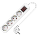 Plastrol Extension Cord with Four Socket Schuko 4x2p+ground, 31.5 16A 5m white Plastrol Extension Cord with Four Socket Schuko 4x2p+ground, 31.5 16A 5m white